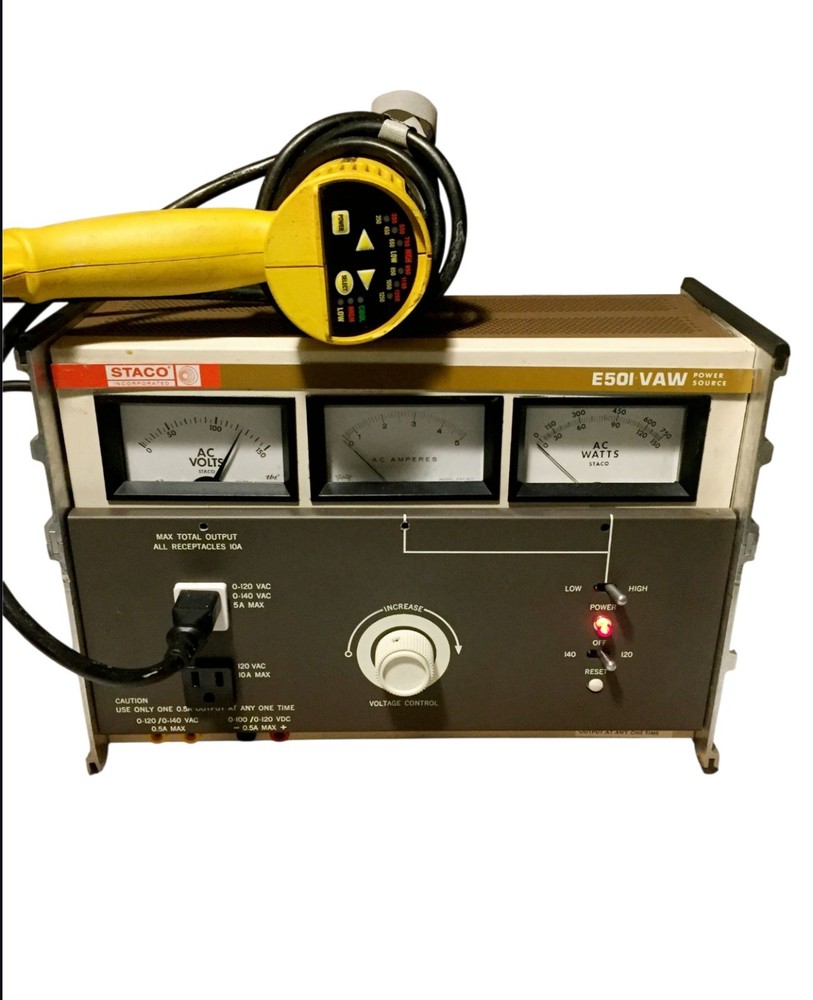 Staco E50I VAW Power Source Variac Variable Transformer Watts Amps AC Volts