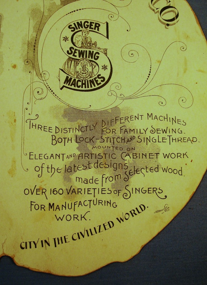 Vintage Singer Sewing Machine Co. Fan with Missing Handle