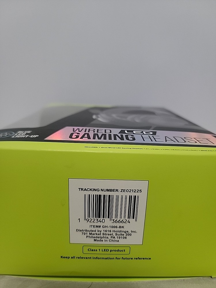 Titan Wired LED Gaming Headset Blue Light-up