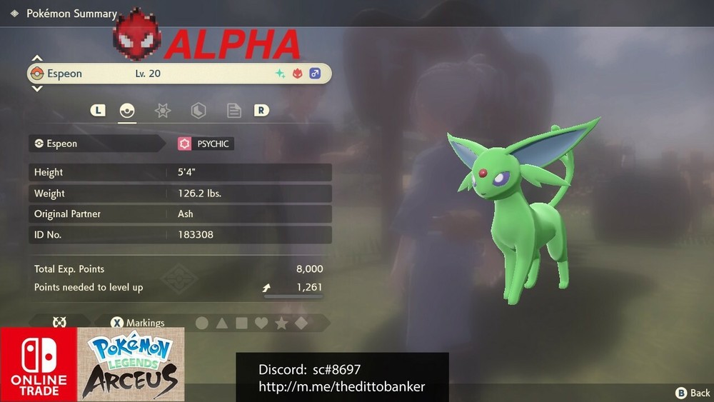 Pokemon Legends Arceus SHINY ALPHA EEVEE EVOLUTION LV.20 Bundle (x9) ✨ 6IV Maxed