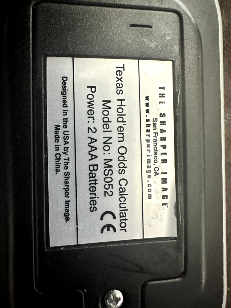 Sharper Image Texas Hold'em Odds Calculator