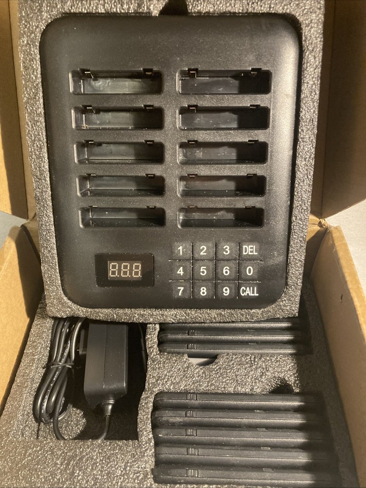 Restaurant Pager System, 10 Wireless Pagers, Touch Keyboard Calling Customers...