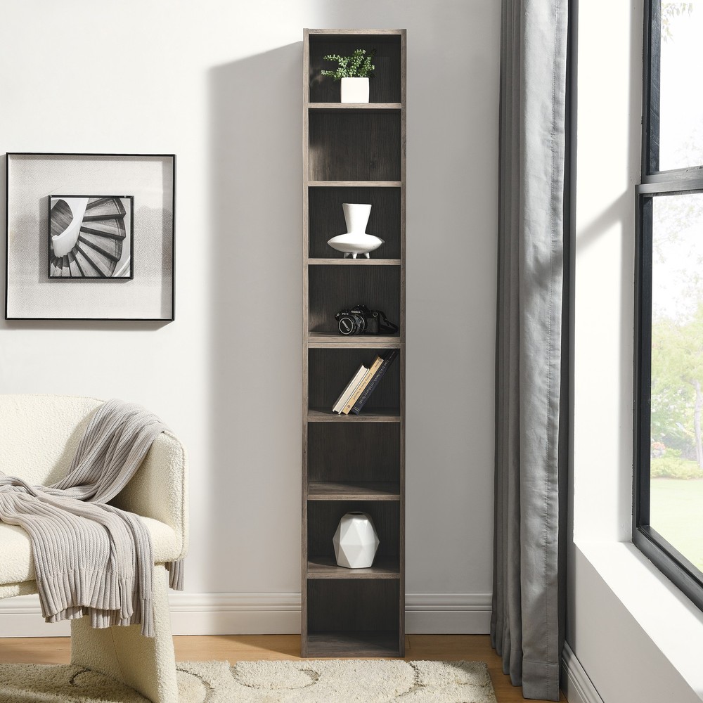 8-layer ultra-thin storage cabinet, adjustable bookshelf