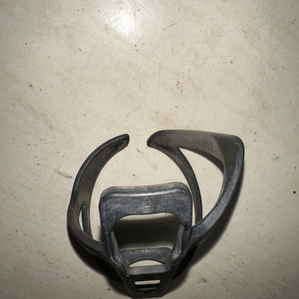 Supacaz Tron Poly Bottle Cage Black Side Loader Right Hand Load White Graphic