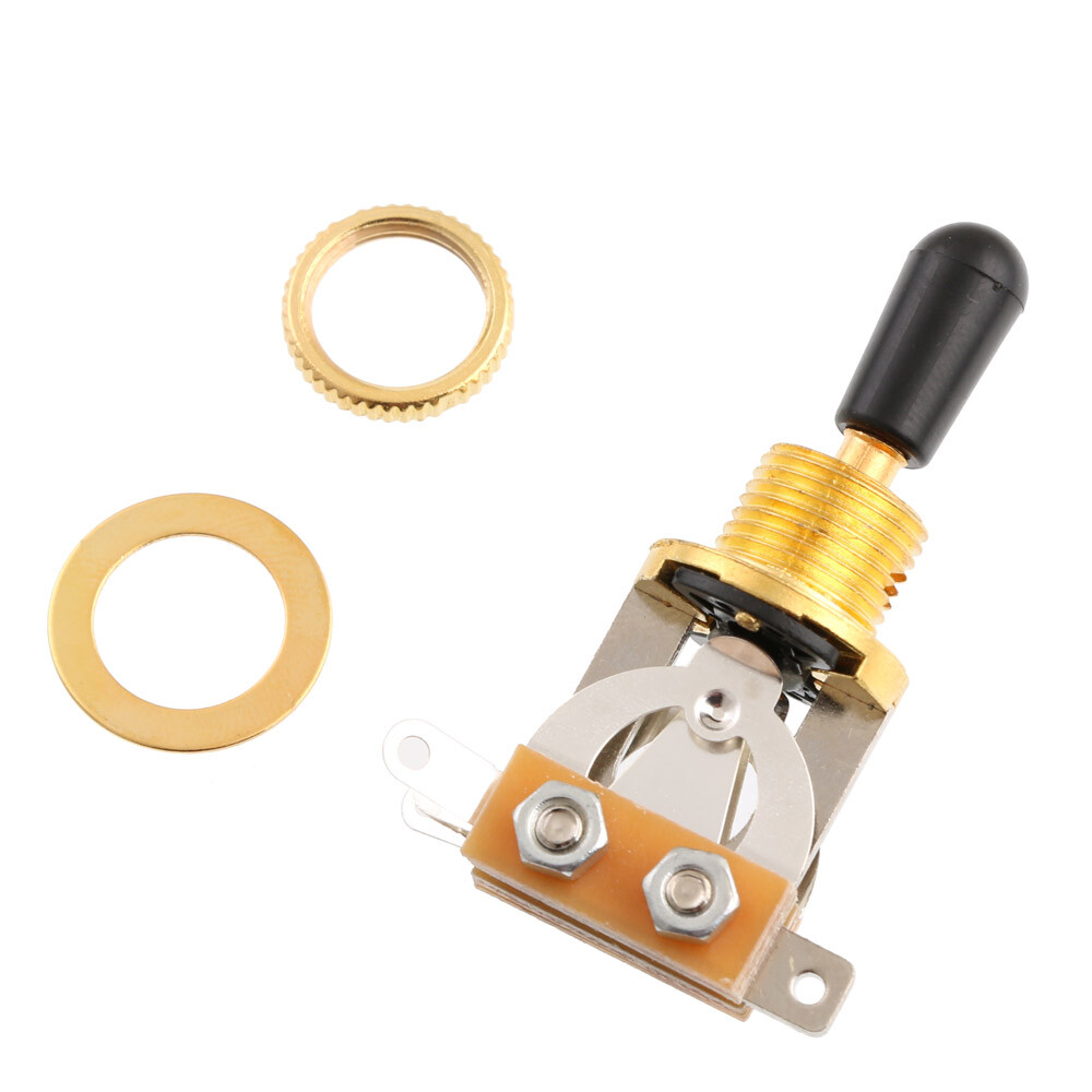 5PCS Gold Deluxe 3-Way Guitar Pickup Selector Switch Guitar Toggle Switch