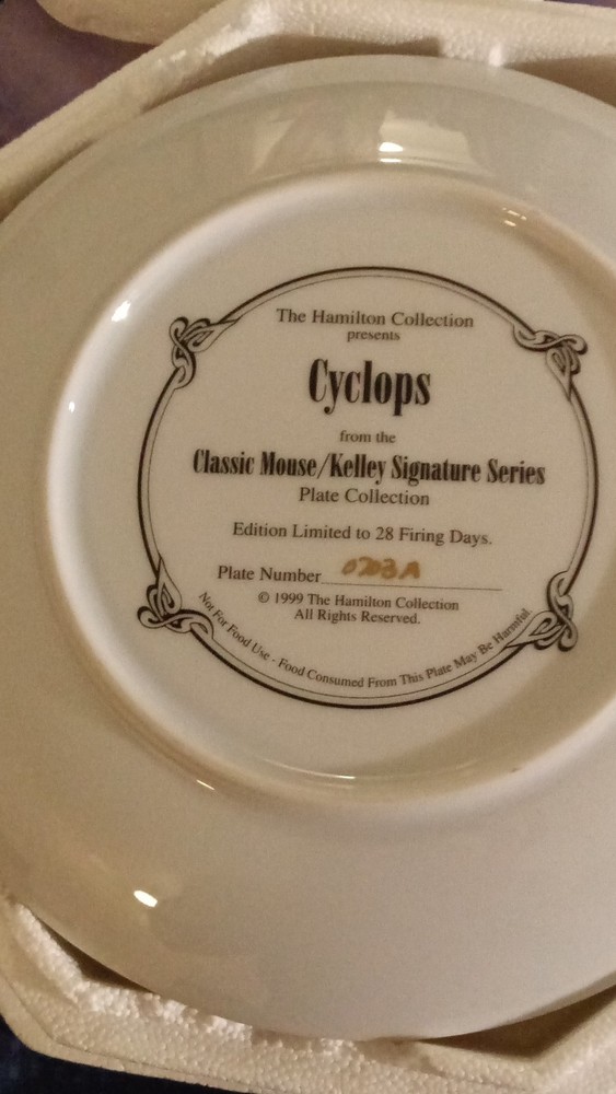 Hamilton Collection Cyclops Classic Mouse Kelley Plate Grateful Dead