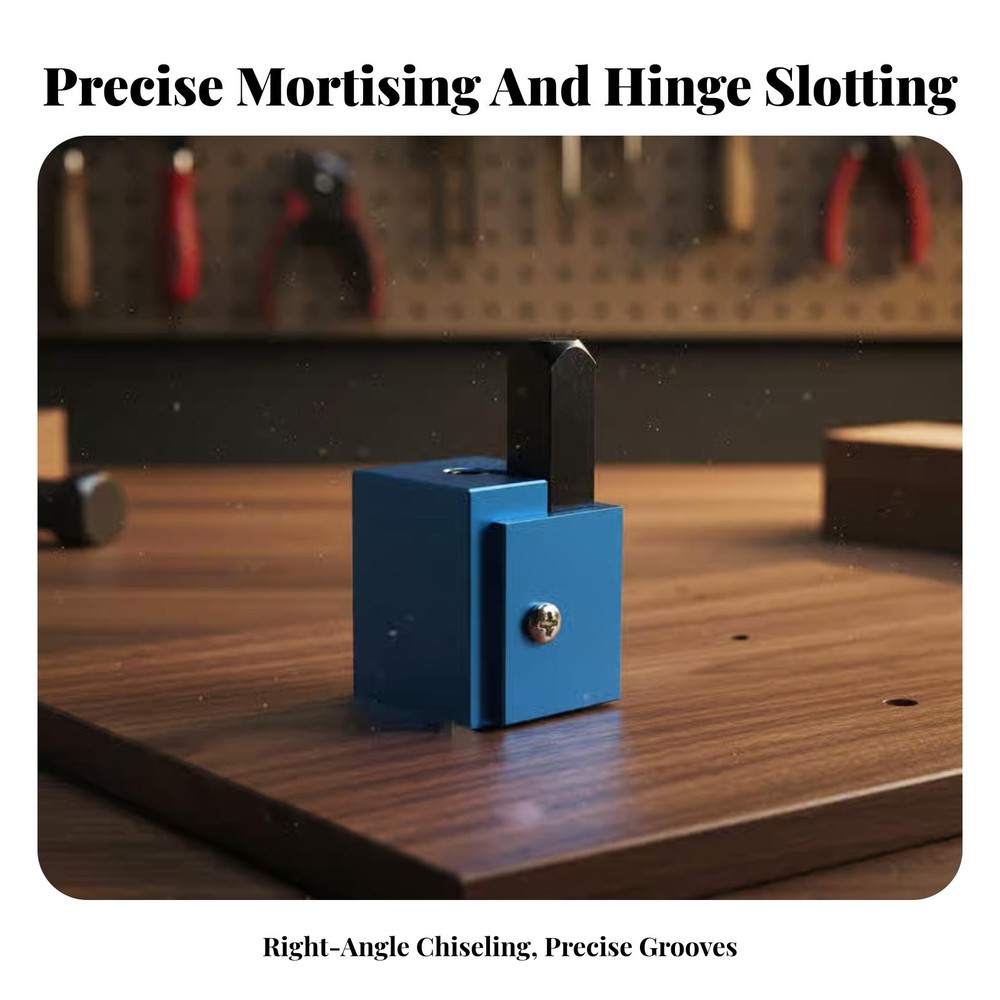 Corner Chisel Professional Carpenter Tool for Mortised Blue