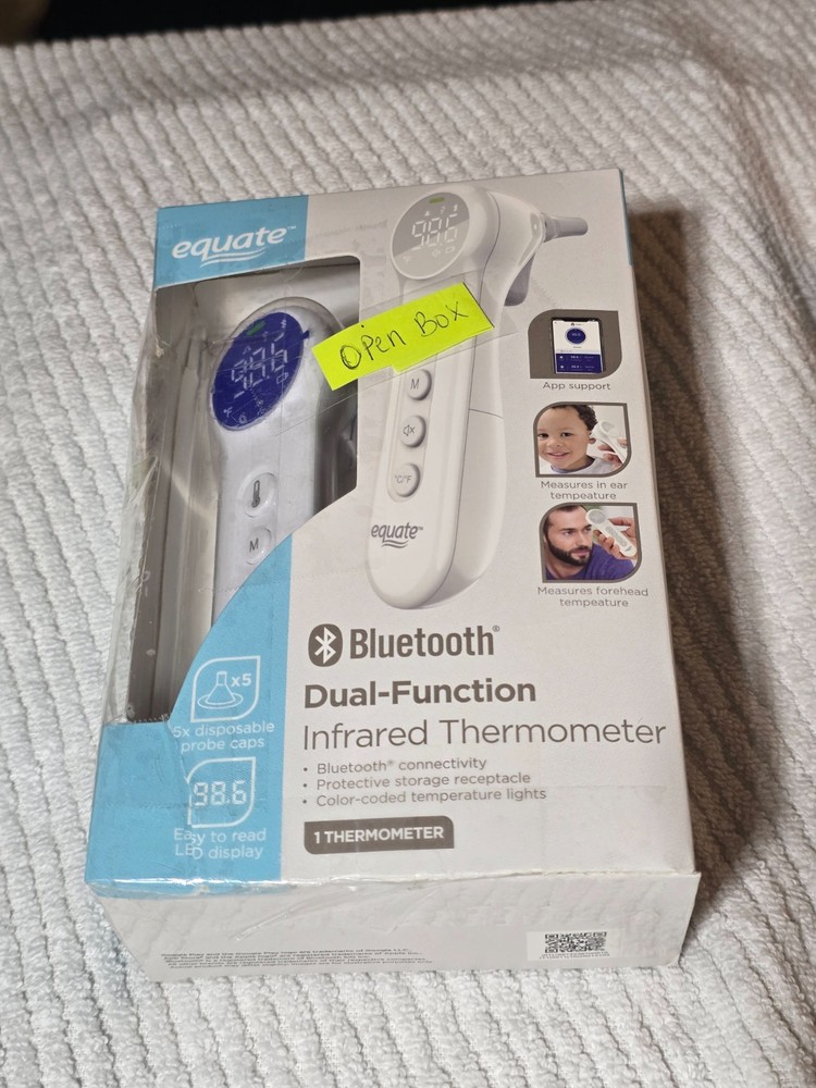 Equate Bluetooth Dual-Function Infrared Thermometer, Forehead and Ear Mode