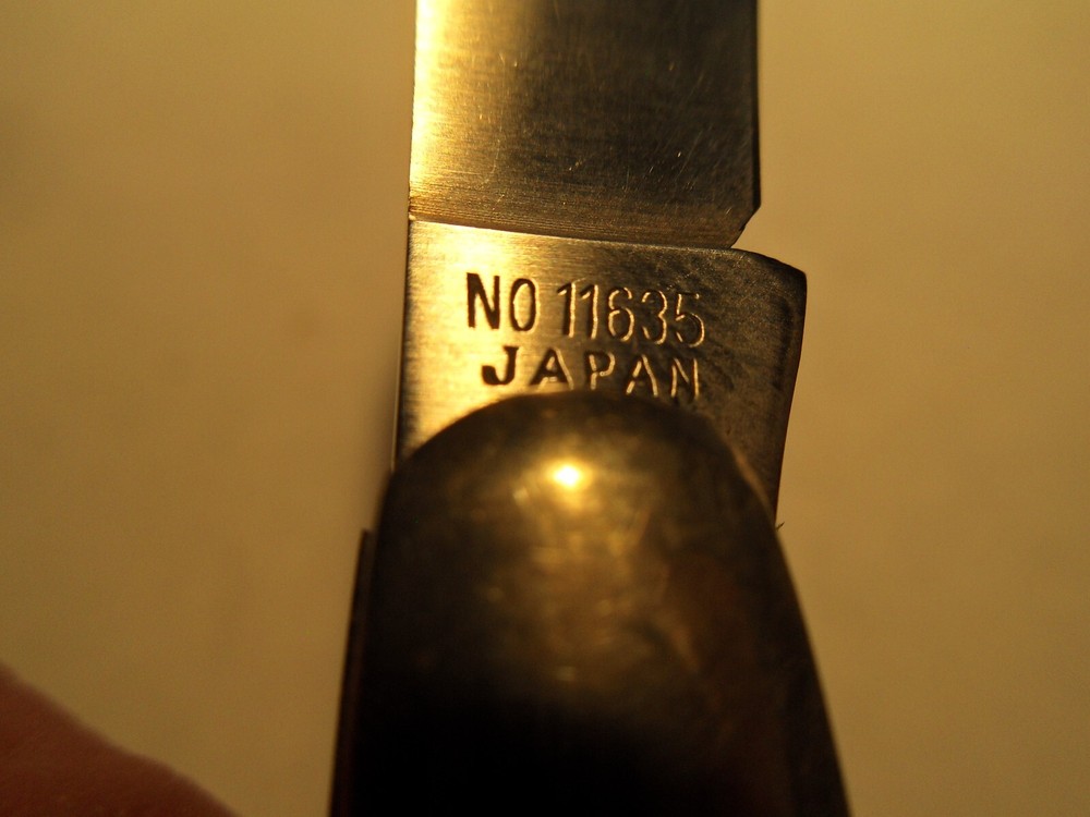 PRECISE SILVER EAGLE TWO BLADE STAINLESS 11635 FOLDING KNIFE JAPAN
