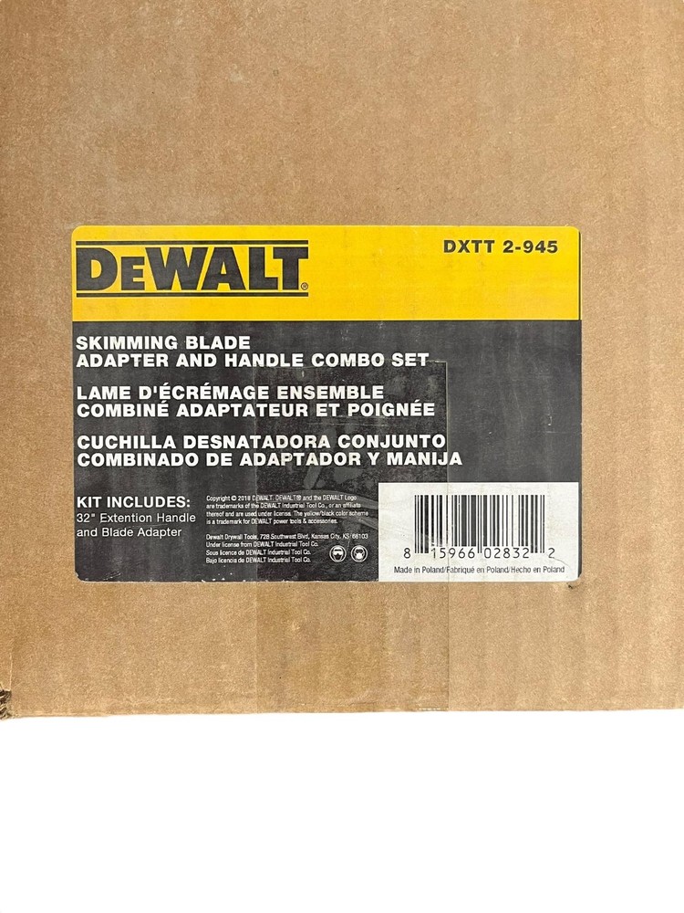 Dewalt Skimming Blade Extension Handle and Adapter Set DXTT 2-945