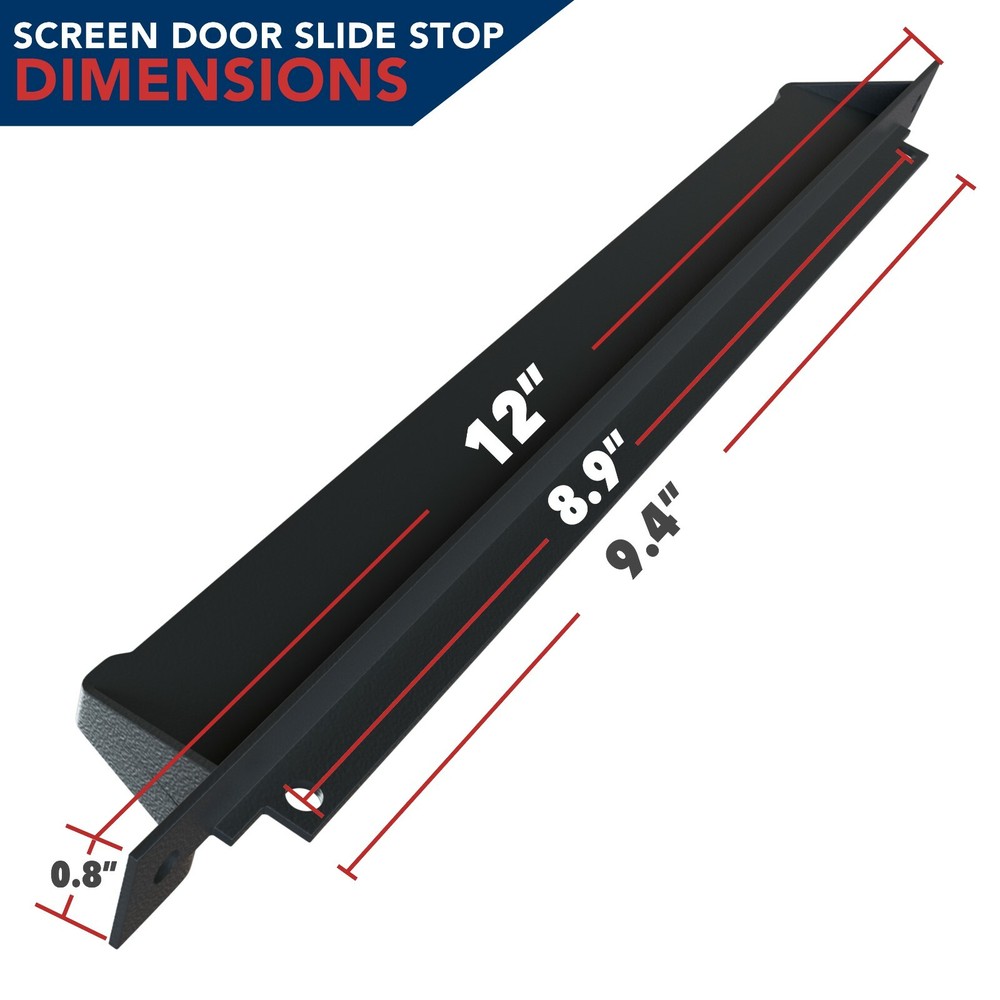 RV SCREEN DOOR SLIDER STOP HANDLE ONLY BLACK 12 INCH NEW