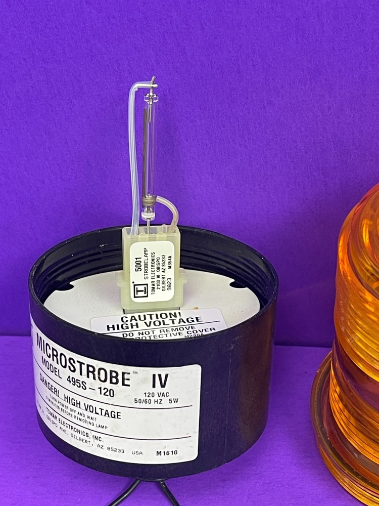 Tomar Electronics 495S-120 Amber Microstrobe Flashing Light 120V tested