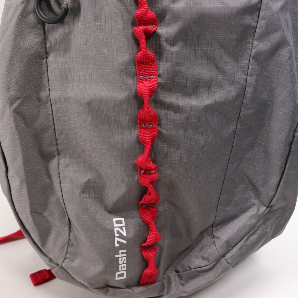 Ascend Backpack Water Resistant Hiking Light Pack Drawstring Folding Gray Nylon