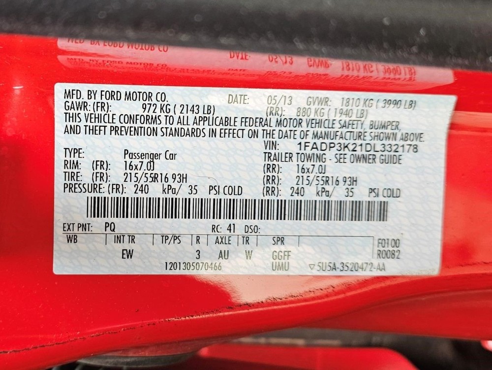 FOCUS 2013 Headrest 2396812