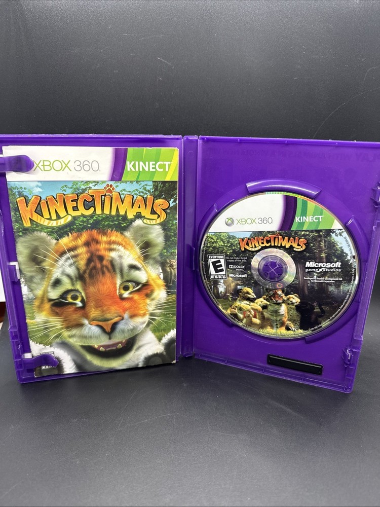 Microsoft 1414 Xbox 360 Kinect Sensor Bar Black plus 2 games untested