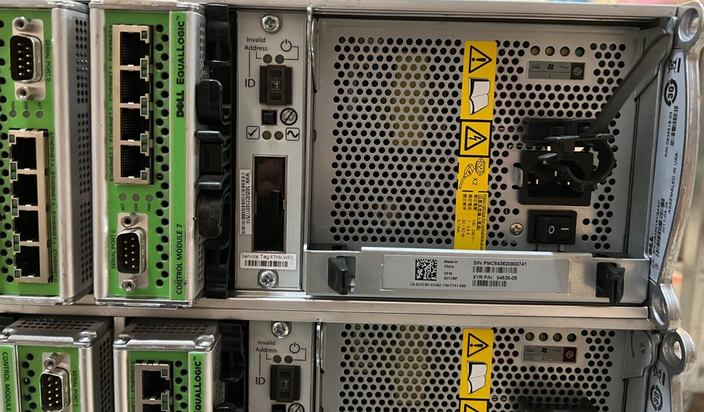 Dell Equallogic PS6000 Storage Array, 2x Type 7 Controllers, 2x 440W PSU