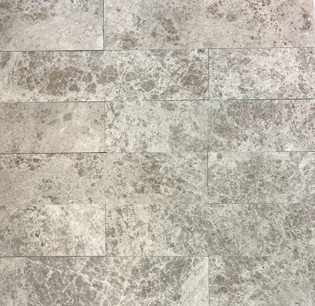 3x12 Silver Galaxy Grey Honed Subway Marble Tile Kitchen Backsplash (PER PIECE)
