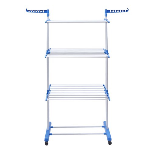 Heavy Duty Laundry Clothes Drying Rack Foldable Garment Rolling Dryer Hanger