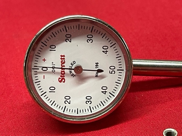 Starrett 196B5 Universal Back Plunger Dial Indicator, Adaptor Only & 3 Points