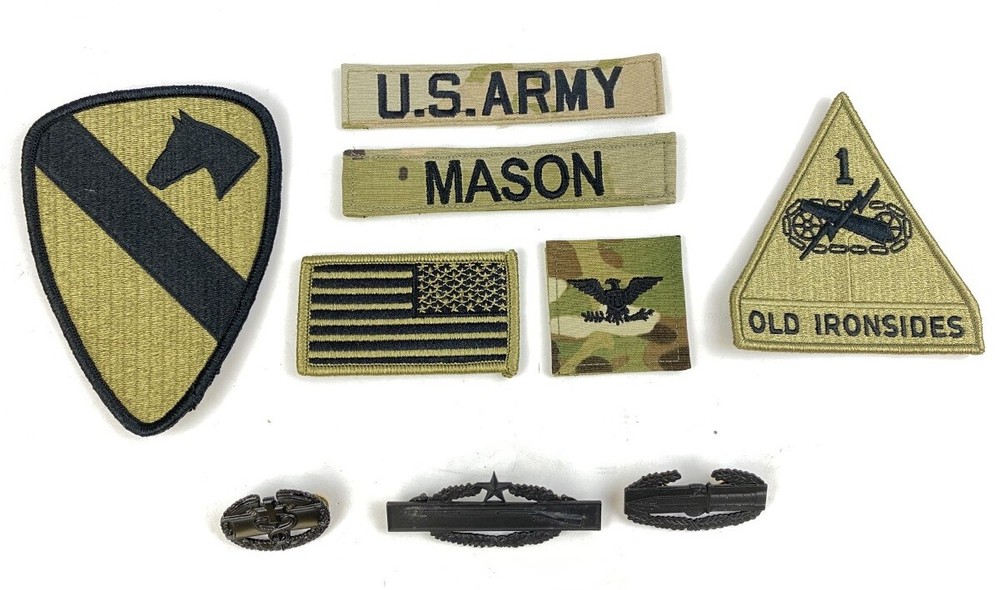 9 US Army Ocp Patch 1st Cavalry Armour Old Ironsides Medic Bundle Colonel Mason