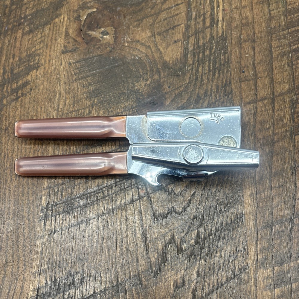 Swing Away Can Opener Transparent Brown Handle