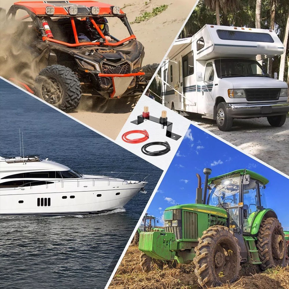 Battery Relocation Kit, Battery Jump Post Kit Charging Post with Bracket Cable