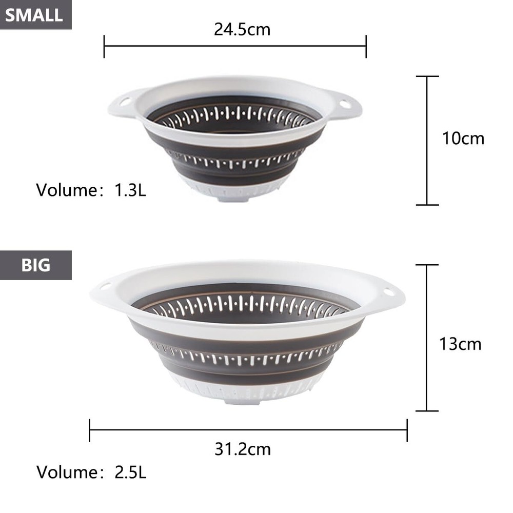 Collapsible Colander and StrainerSilicone Strainer Colanders & Food Strainers...
