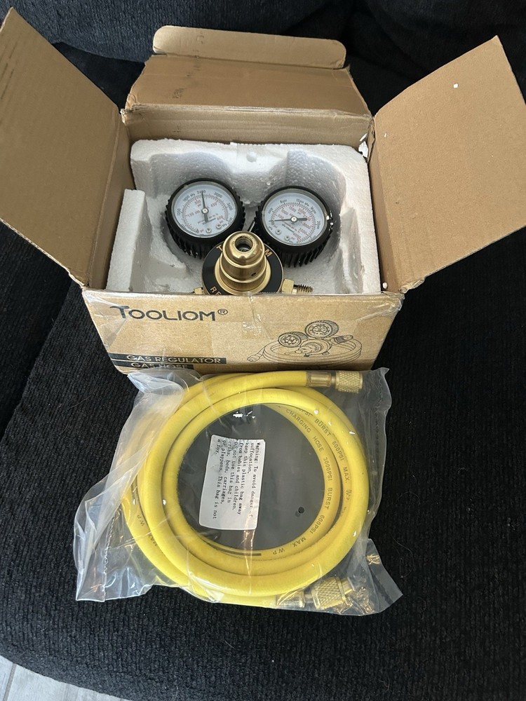 Tooliom Nitrogen Regulator kit used for HVAC purging and leak testing.