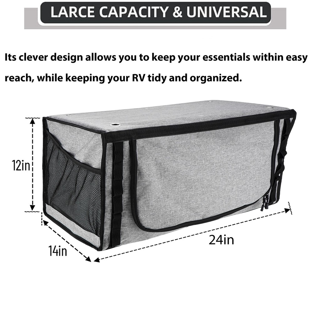 RV Overhead Soft-Sided Storage Cabinet 24" For Benz Sprinter & Ford Transit vans