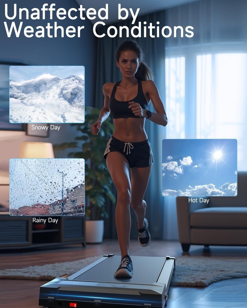 Compact Walking Pad Treadmill with Remote - Adjustable Speed & Portable Design