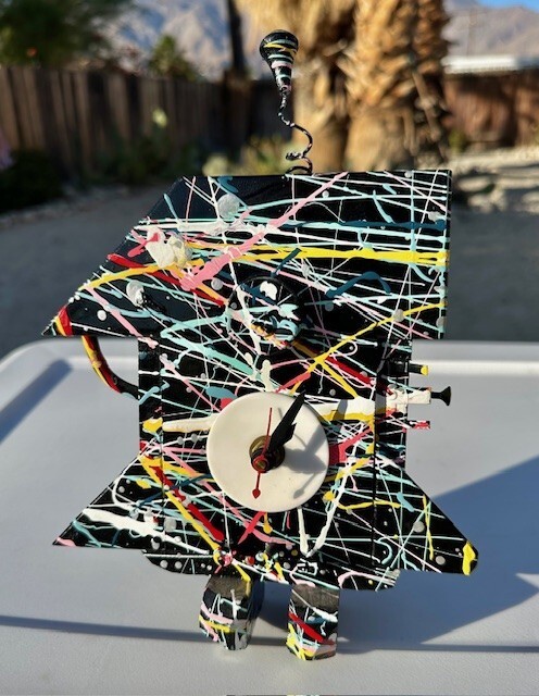 Richard Birkett Signed 1987 Splatter Fantasy Clock