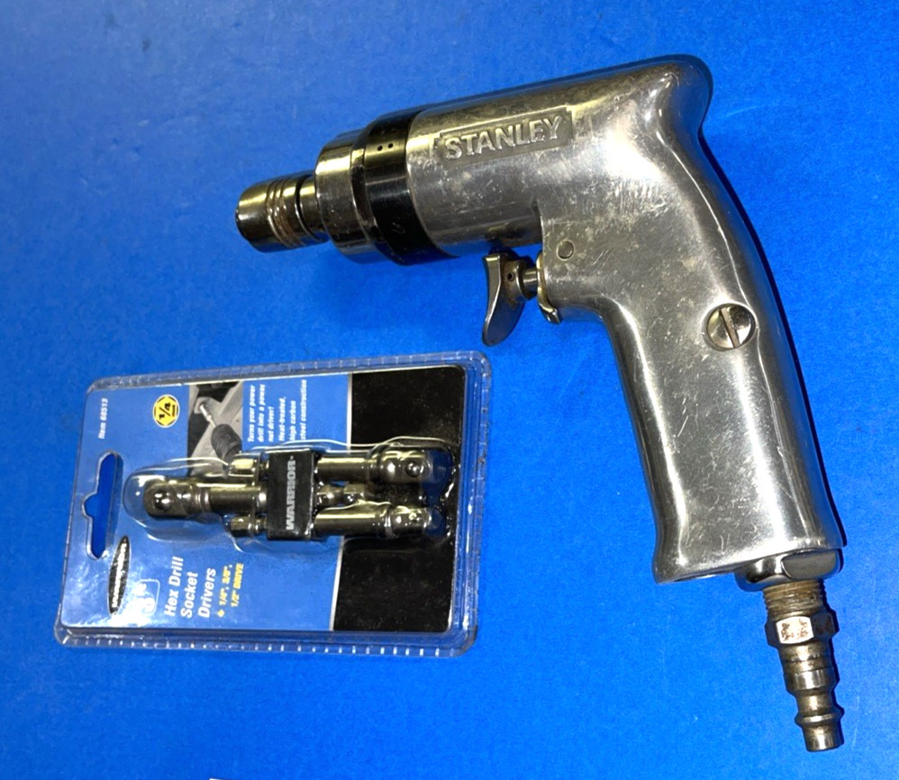 STANLEY TOOLS AIR TOOL 1/4 SHANK HEX BIT DRIVER AND MULTI DRIVE SOCKET BITS