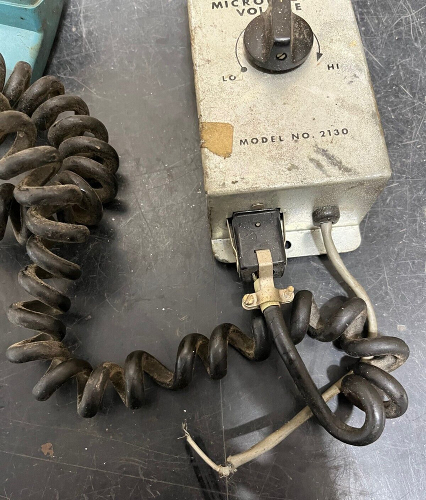 Vintage Rock-Ola Microphone Volume Controller Model 2130 With Shure Handheld Mic