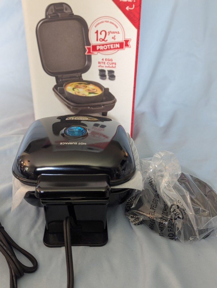 Dash Egg Bite Maker New, makes 4 egg bites with recipe guide