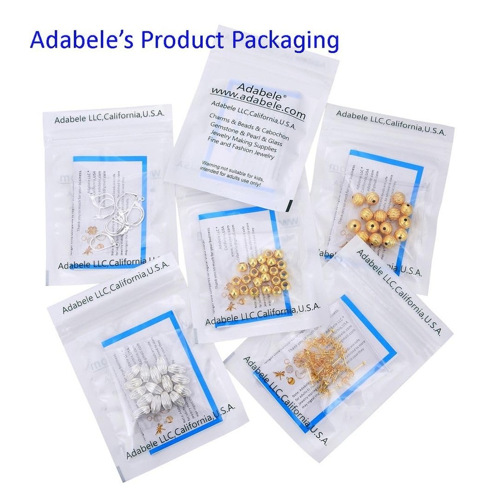 20pcs Adabele Authentic 925 Sterling Silver 7mm - 20pcs, silver