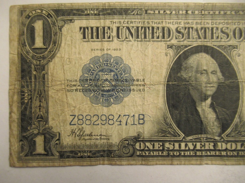 Series 1923 $1 Silver Certificate, Large Size Note, circ