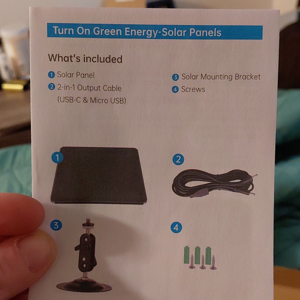 KJK 6W 6V Solar Panel with 360° Adjustable Security Mount for Security