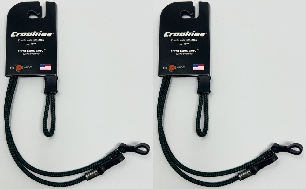 Croakies Terra Spec Cord Adjustable Eyewear Retainer - Hunter (2-Pack)