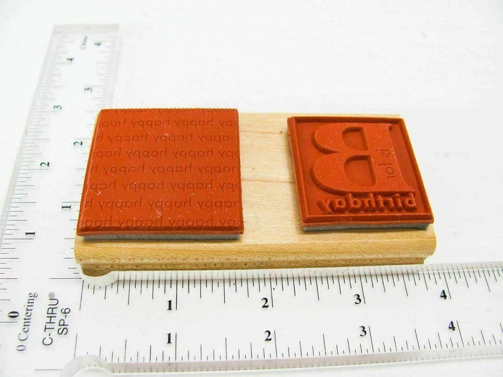 B is for Birthday Rubber Stamp - Stamp Set A481