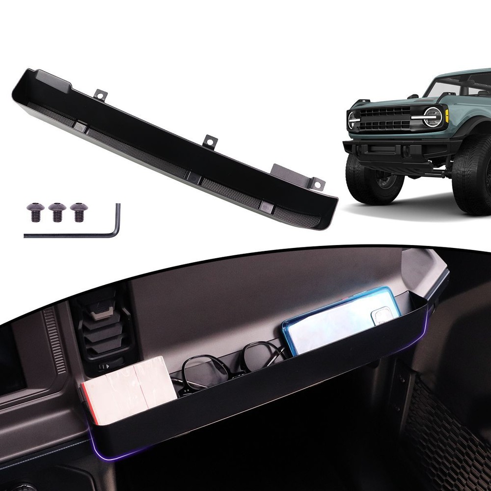 Front Co-Pilot Handle Passenger Storage Box Organizer Tray For Ford Bronco 2021+