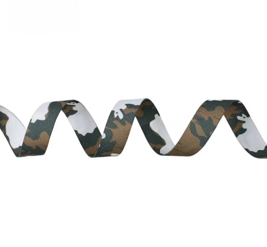 Width 2.5cm Camouflage Webbing Non-elastic Edging Strips Bag Strap for DIY