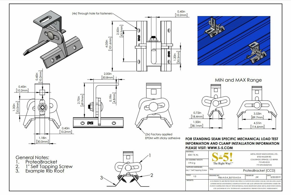 S-5! ProteaBracket, Aluminum Bracket