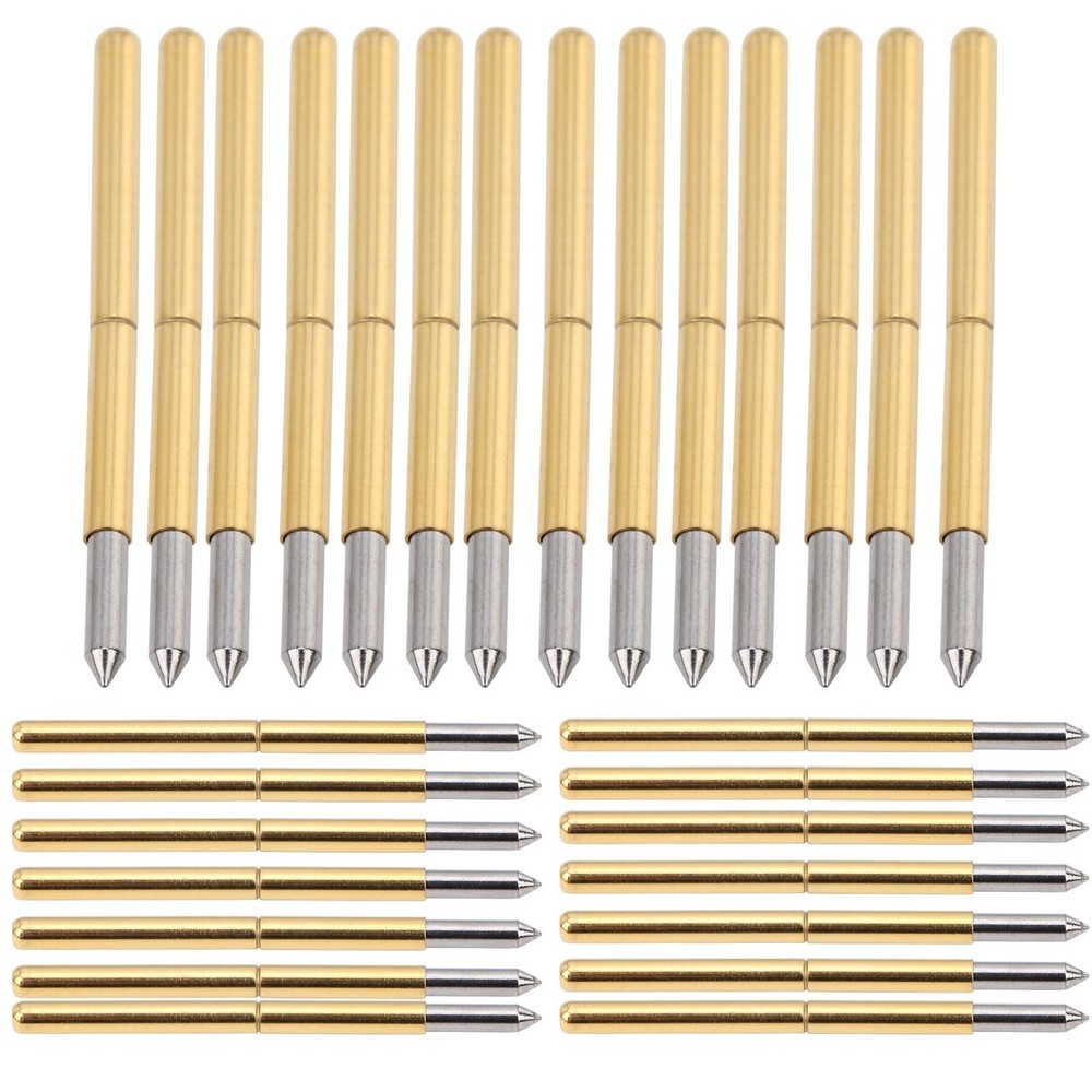 100pcs Test Probe, Pin Test Tools 2.0mm Spring Test Detection Probe Pins Bras...