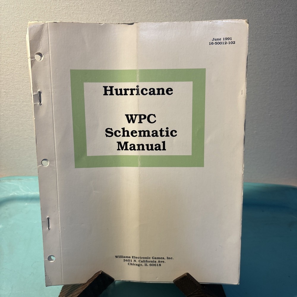 Williams Hurricane Pinball WPC Schematic Manual ￼￼
