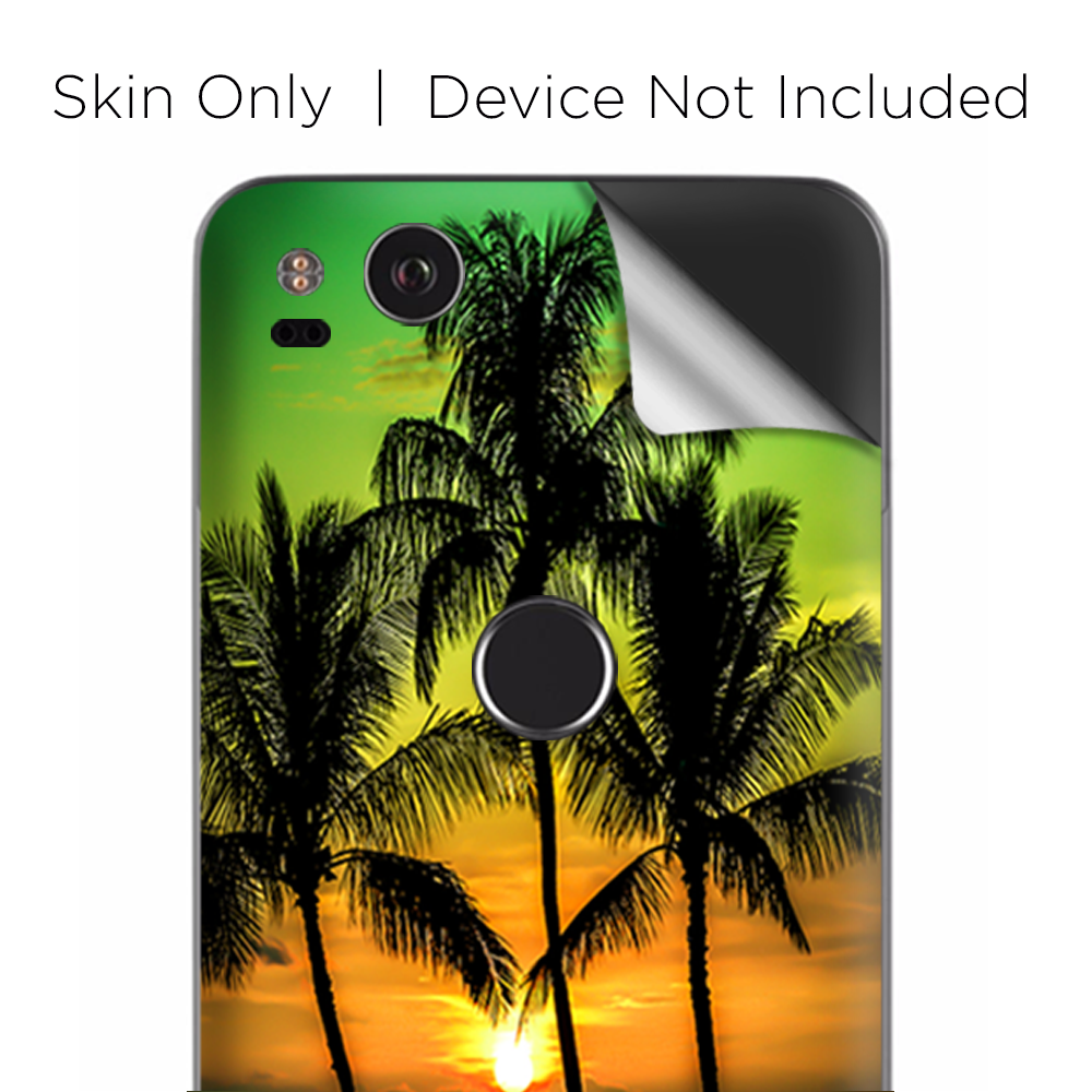 Google Pixel 2 Skins Decal Wrap Sunset Palm Trees Ocean