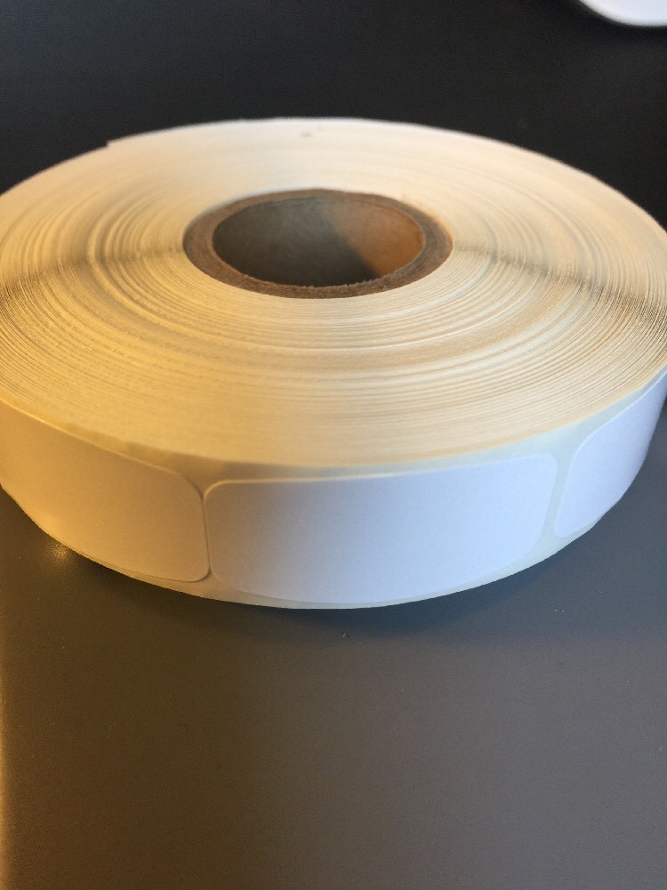 White Blank LABELS 1000 PER ROLL GREAT STICKERS store decals