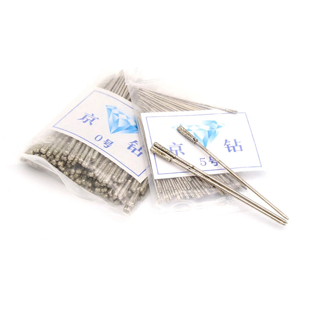 Diamond Lapidary Drill Bits Solid Needle Jewelry Jade Drill Hole Tools 1- 2.2mm
