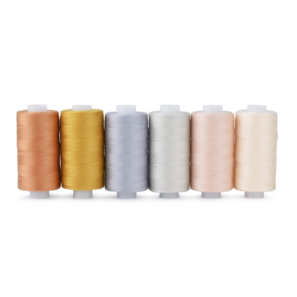 All Purpose Thread Polyester 400 Yards 6 Light Colors