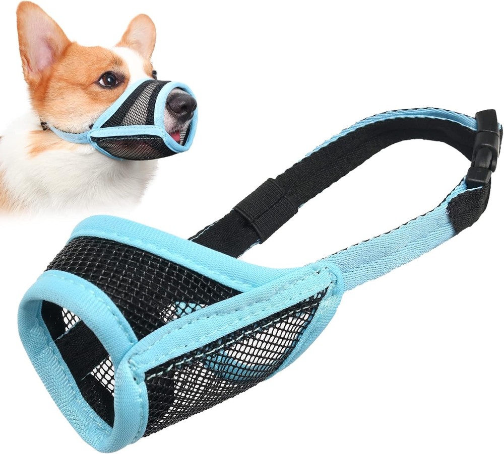 Dog Muzzle Mesh Muzzle Small Medium Dogs Soft Mouth Cover to Prevent Biting