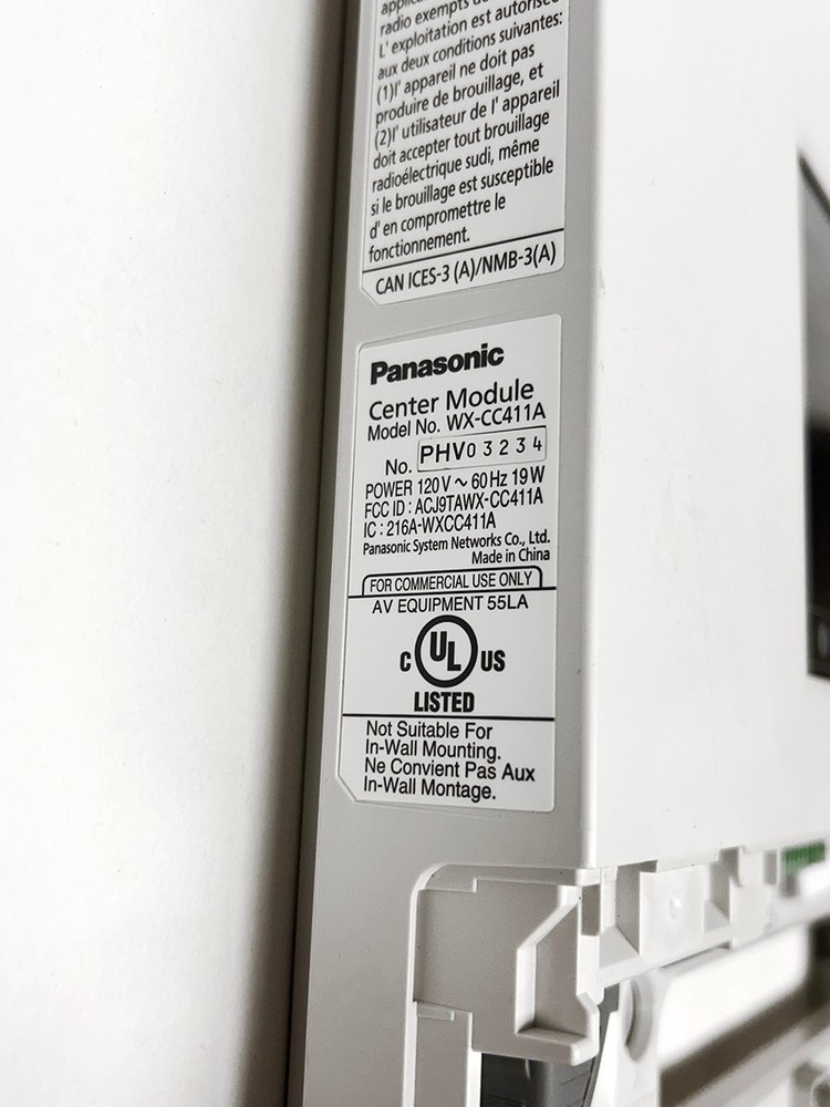 Panasonic WX-CC411A Center Module – Intercom & Security Control Unit WX-CH450 x2